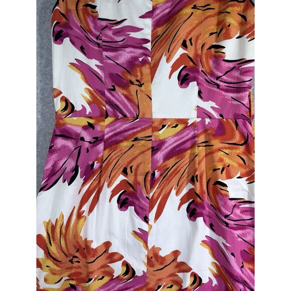 Cato Dress Womens Sz 6 Pink Orange Pockets Sleeveless Abstract Brushstroke Print - Picture 5 of 14